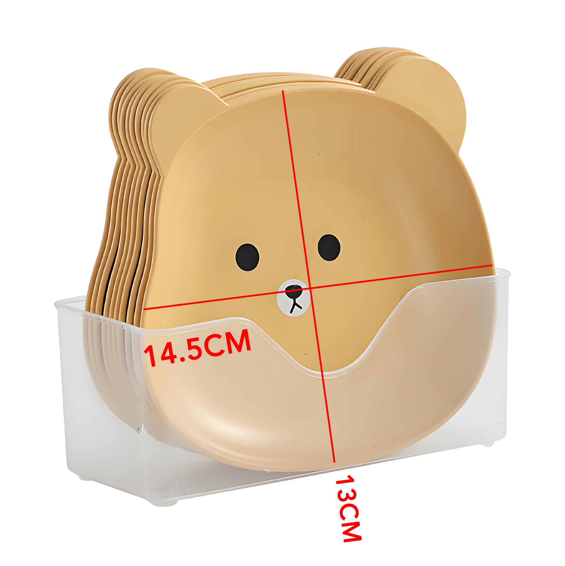 10 Piece Bear Shaped Dinner Plates Set