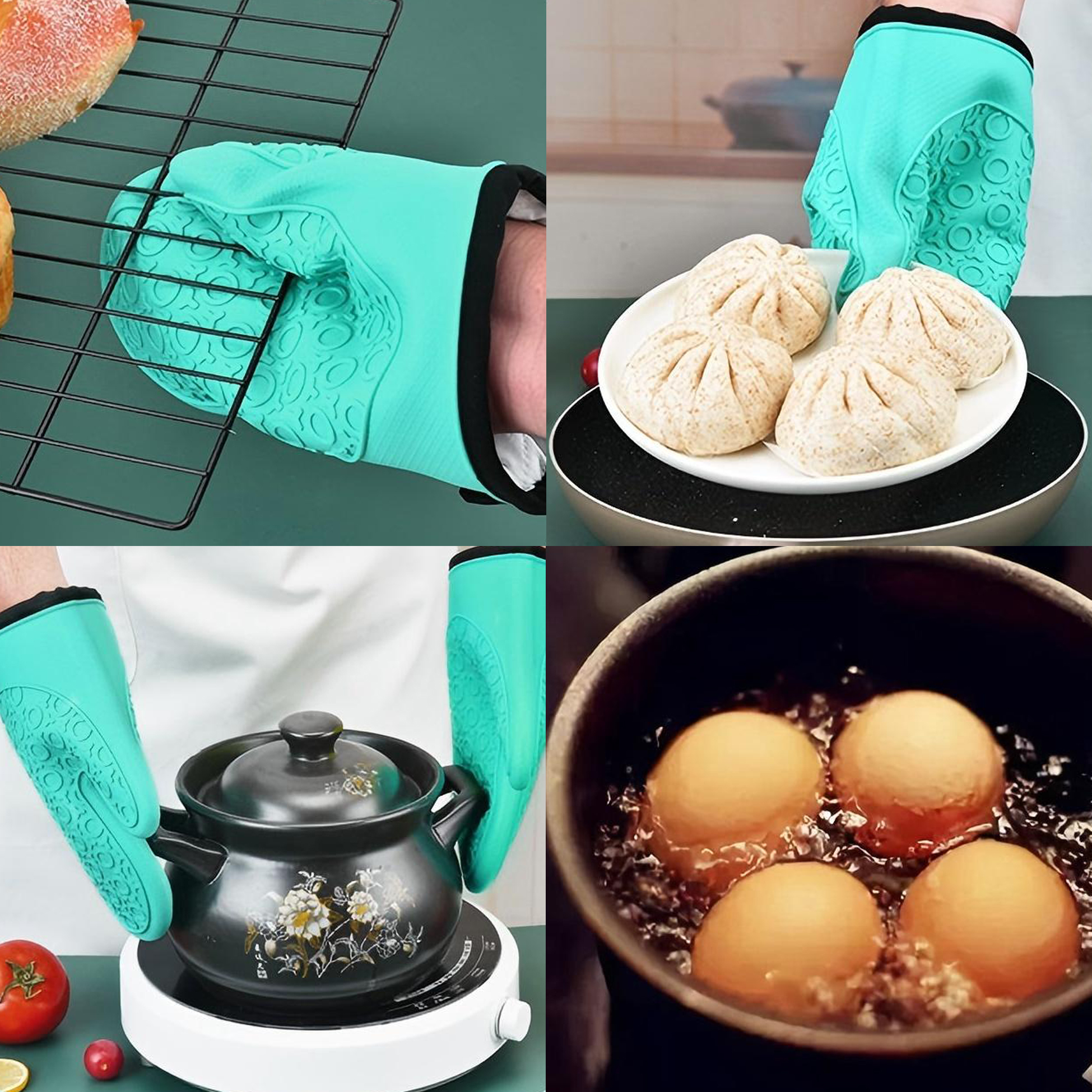 Versatile Single Silicone Oven Mitt