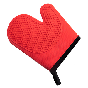 Vibrant Red Silicone Oven Mitt