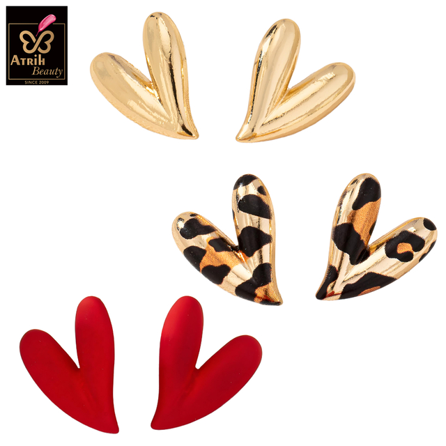 Heart Shaped Stud Earrings
