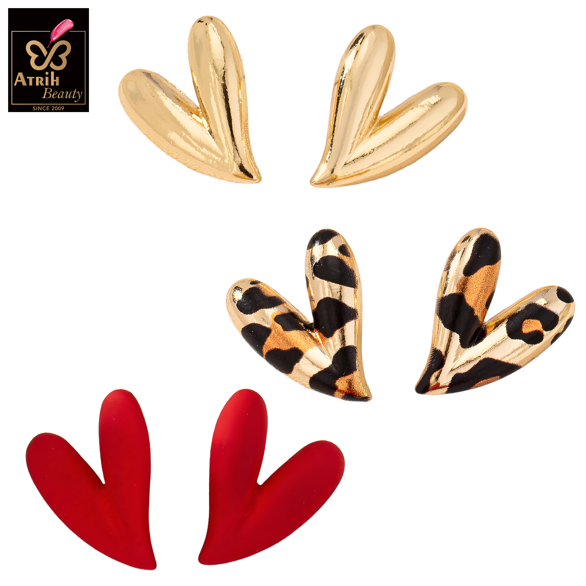 Heart Shaped Stud Earrings