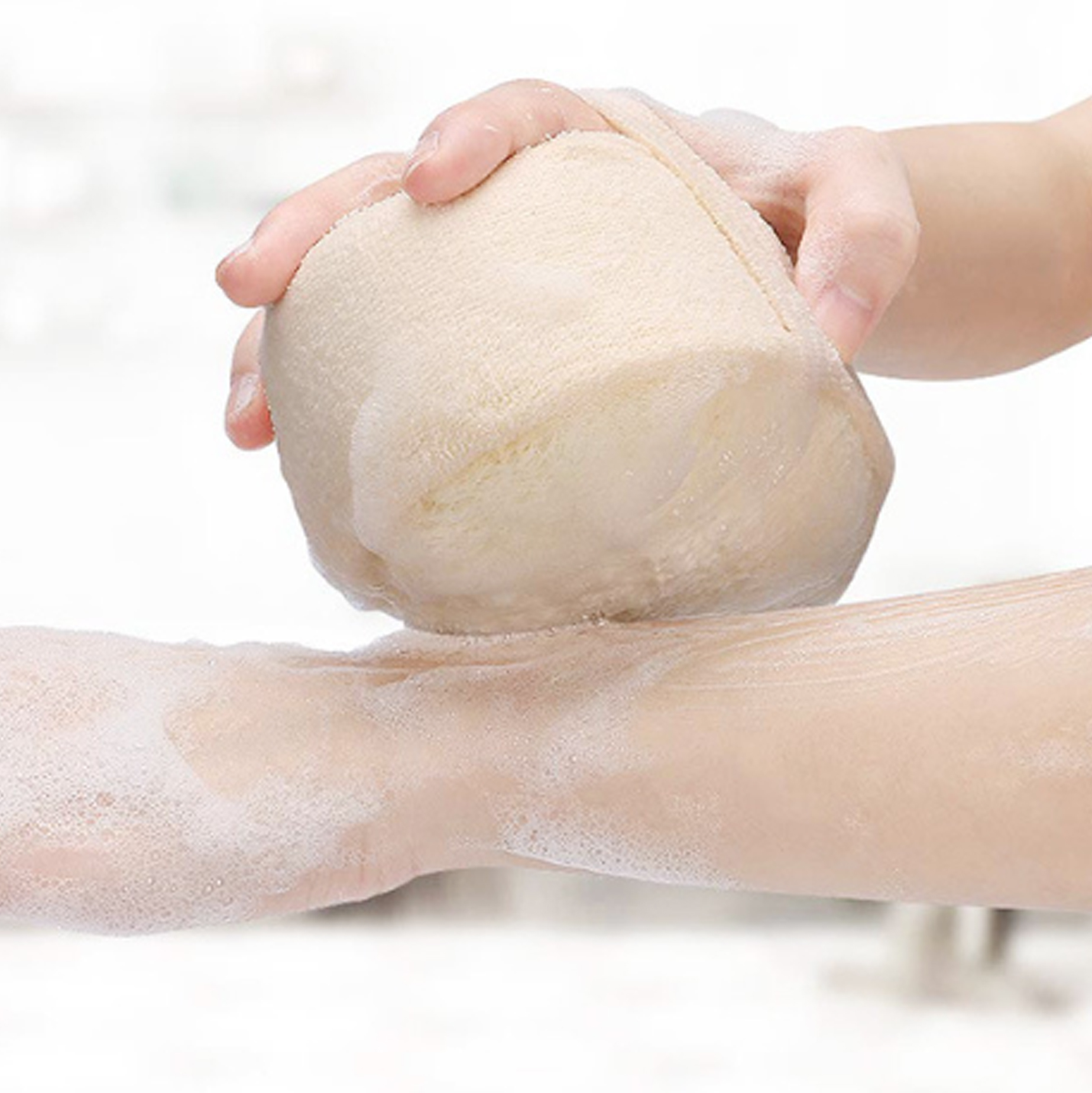 Soft Natural Loofah Exfoliating Bath Pads