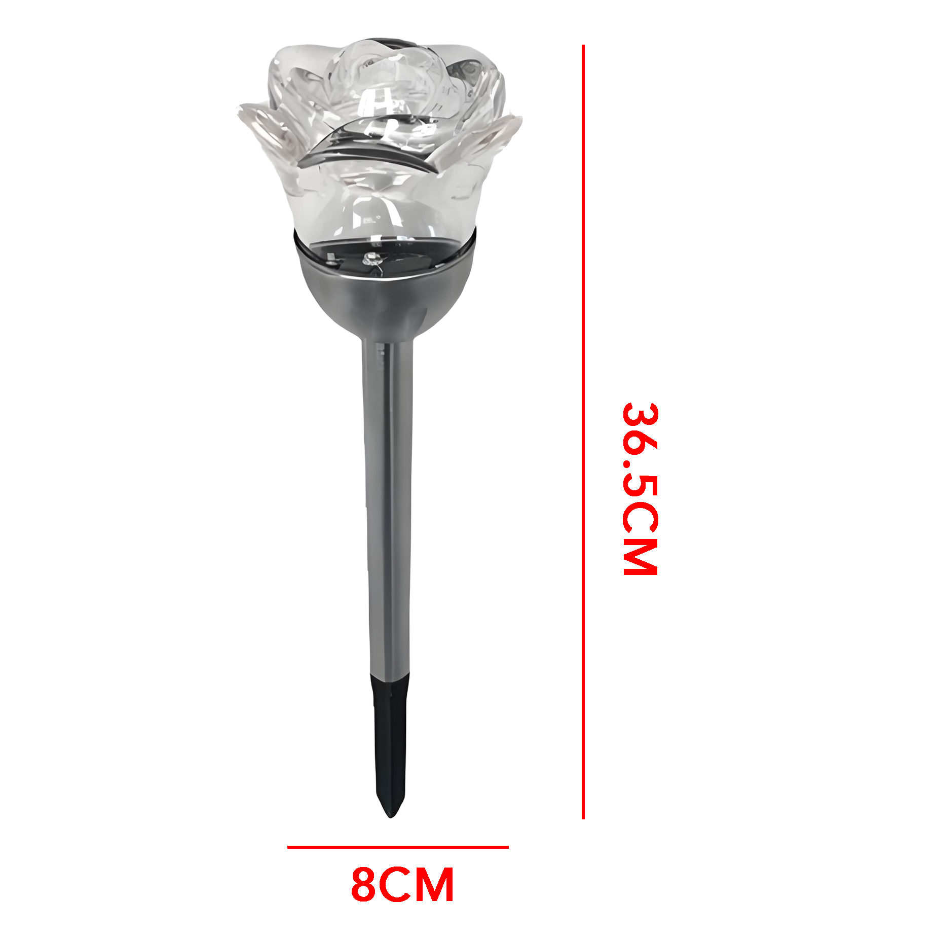 Solar Powered Crystal Rose Garden Light
