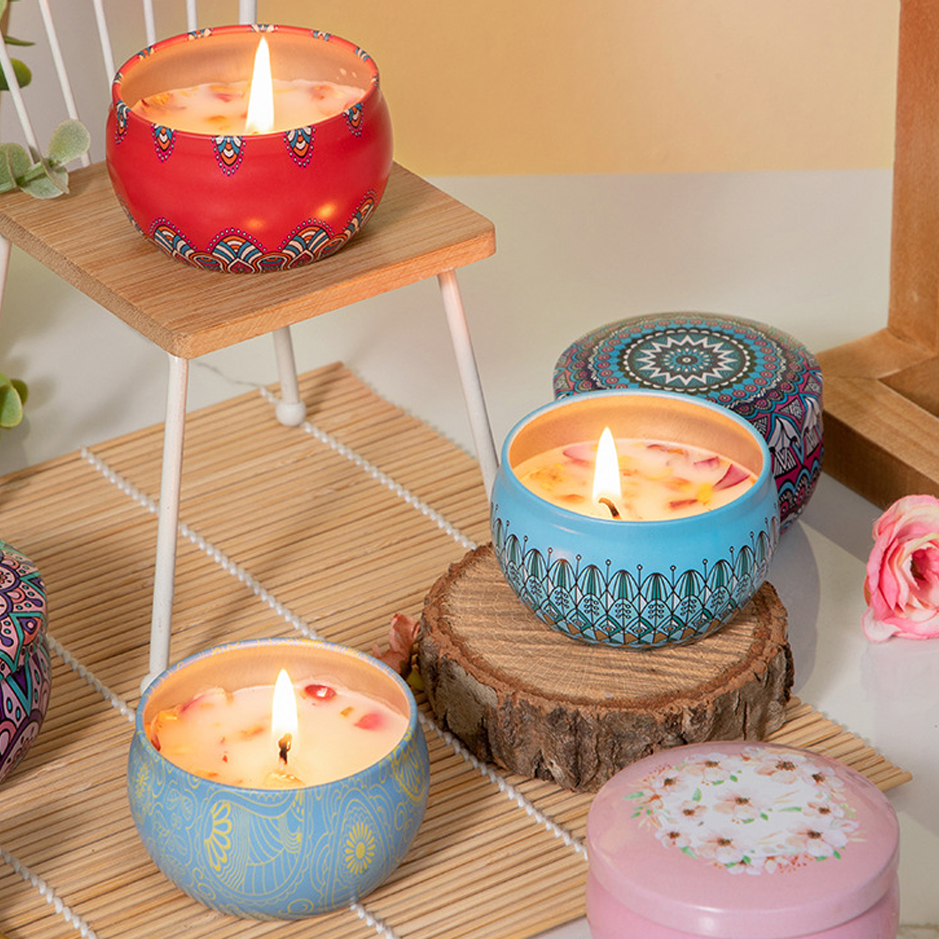 Decorative Scented Candle Tin