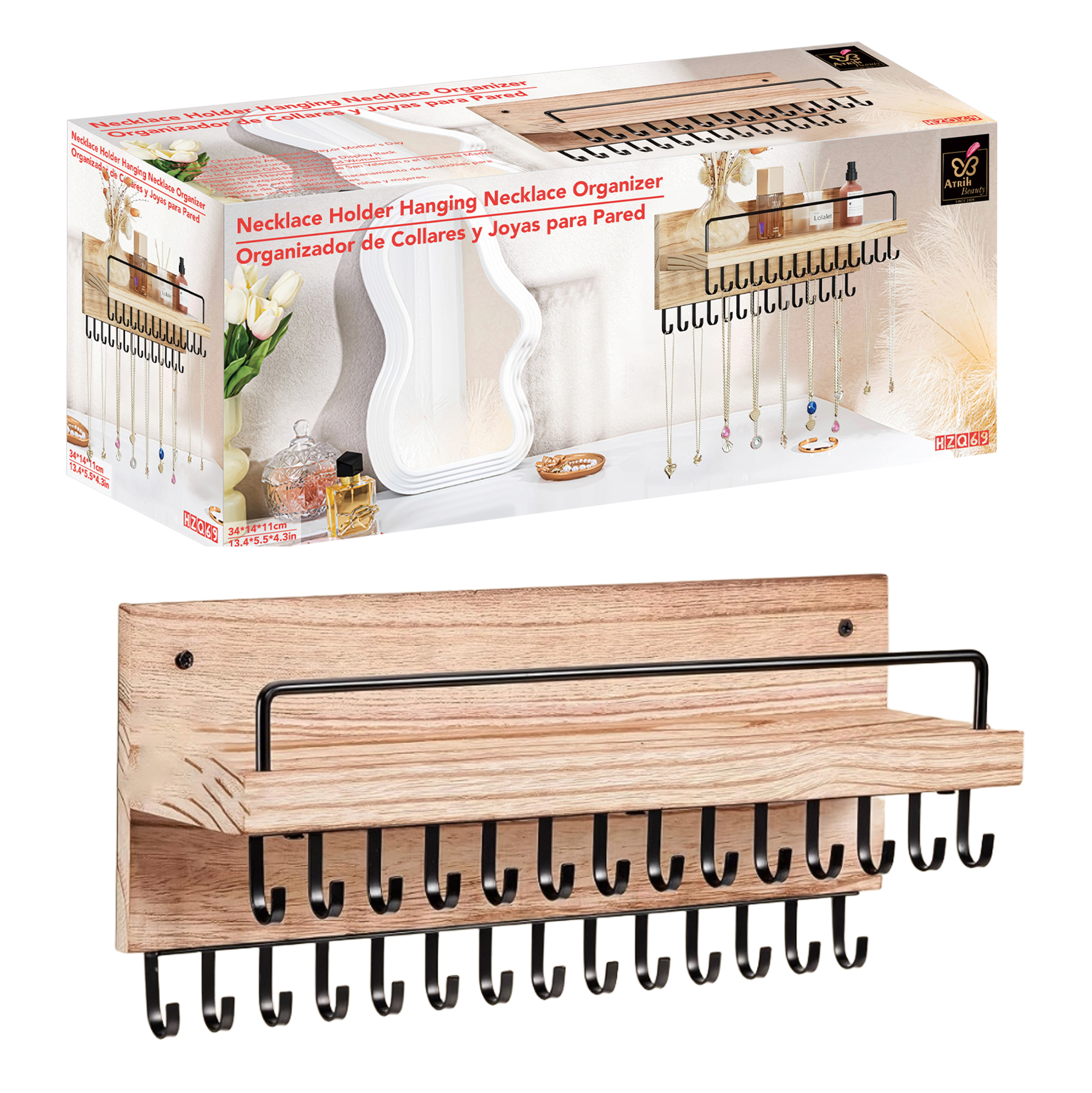 Necklace Holder Hanging Necklace Organizer