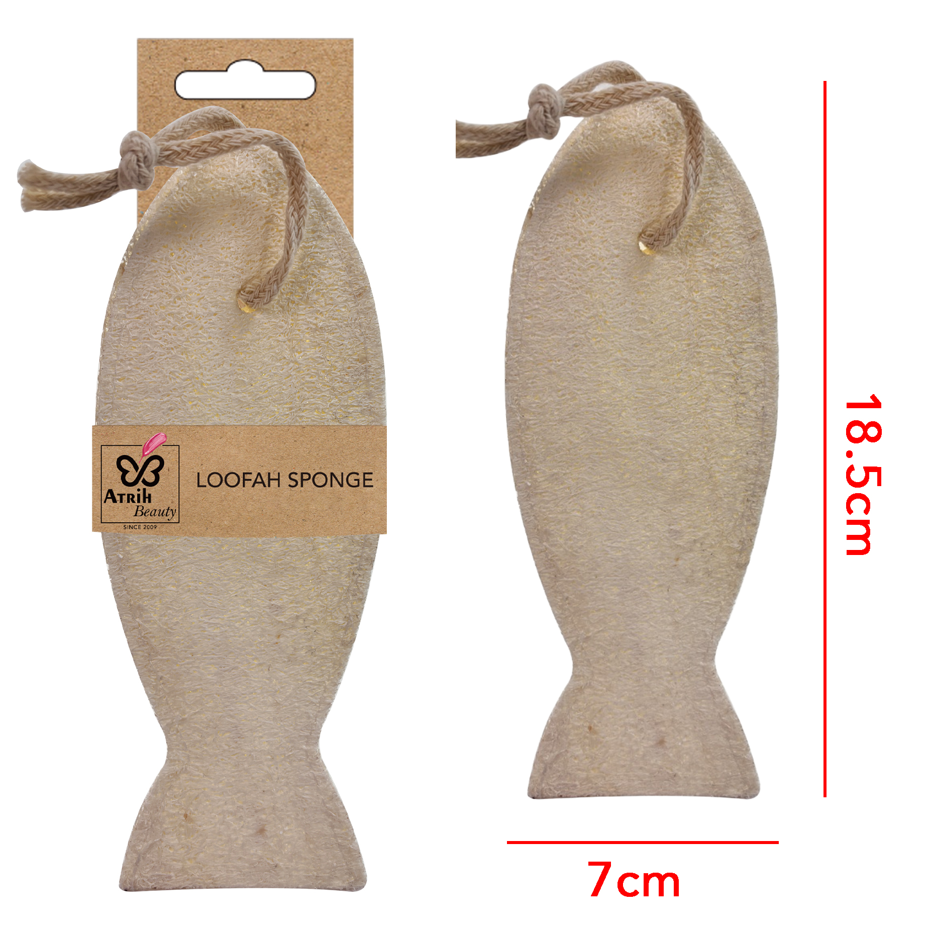 Eco Friendly Fish - Shaped Natural Loofah Bath Sponge