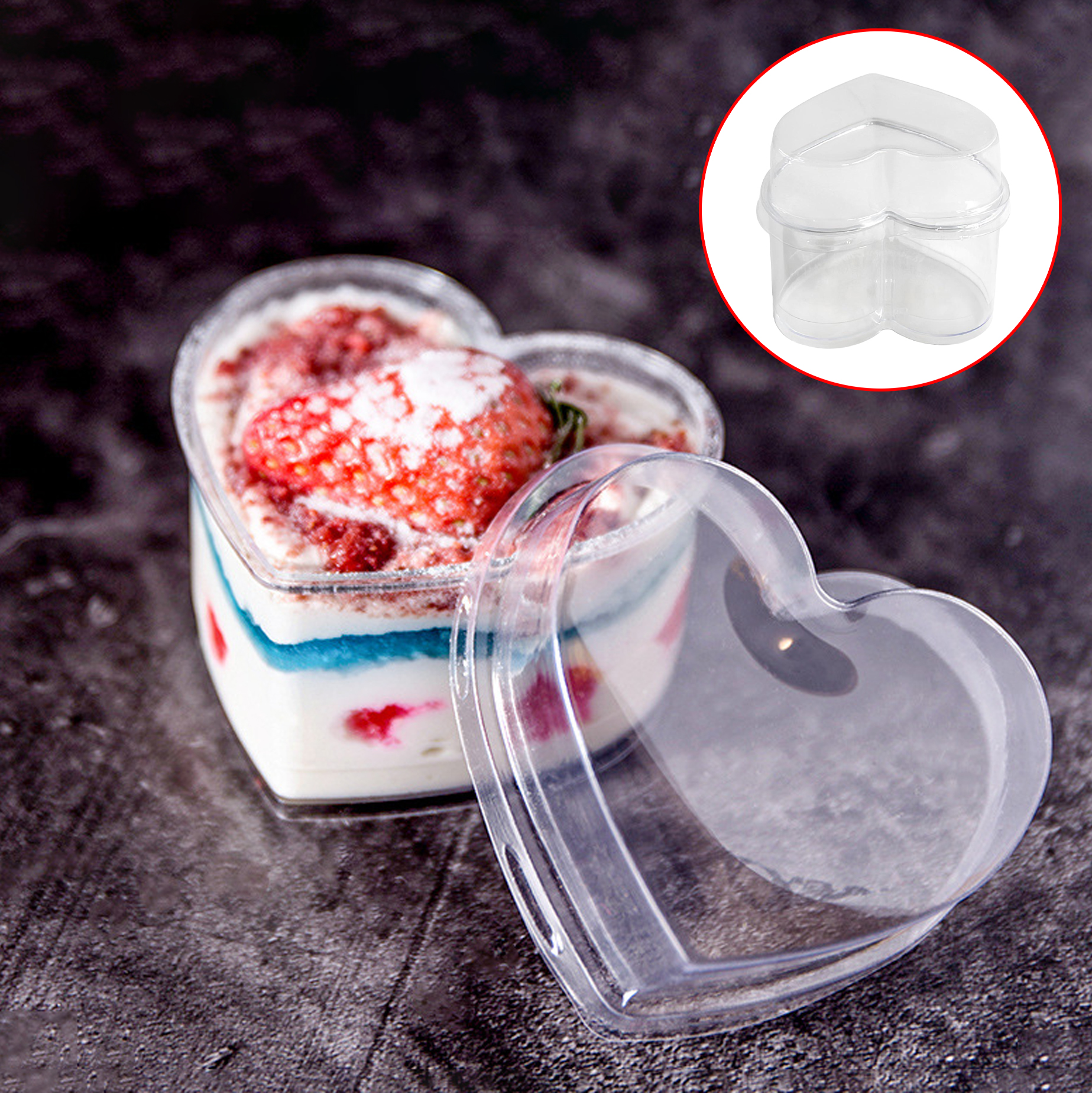Heart-Shaped Dessert Container