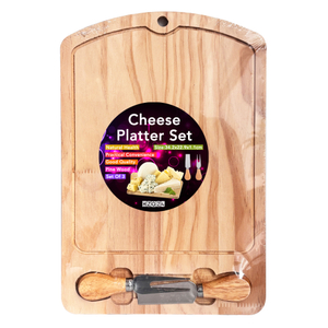 Wooden Cheese Board with Integrated Tool
