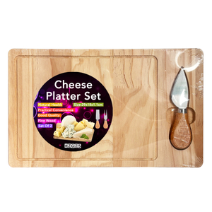 Wooden Cheese Board with Built in Knife