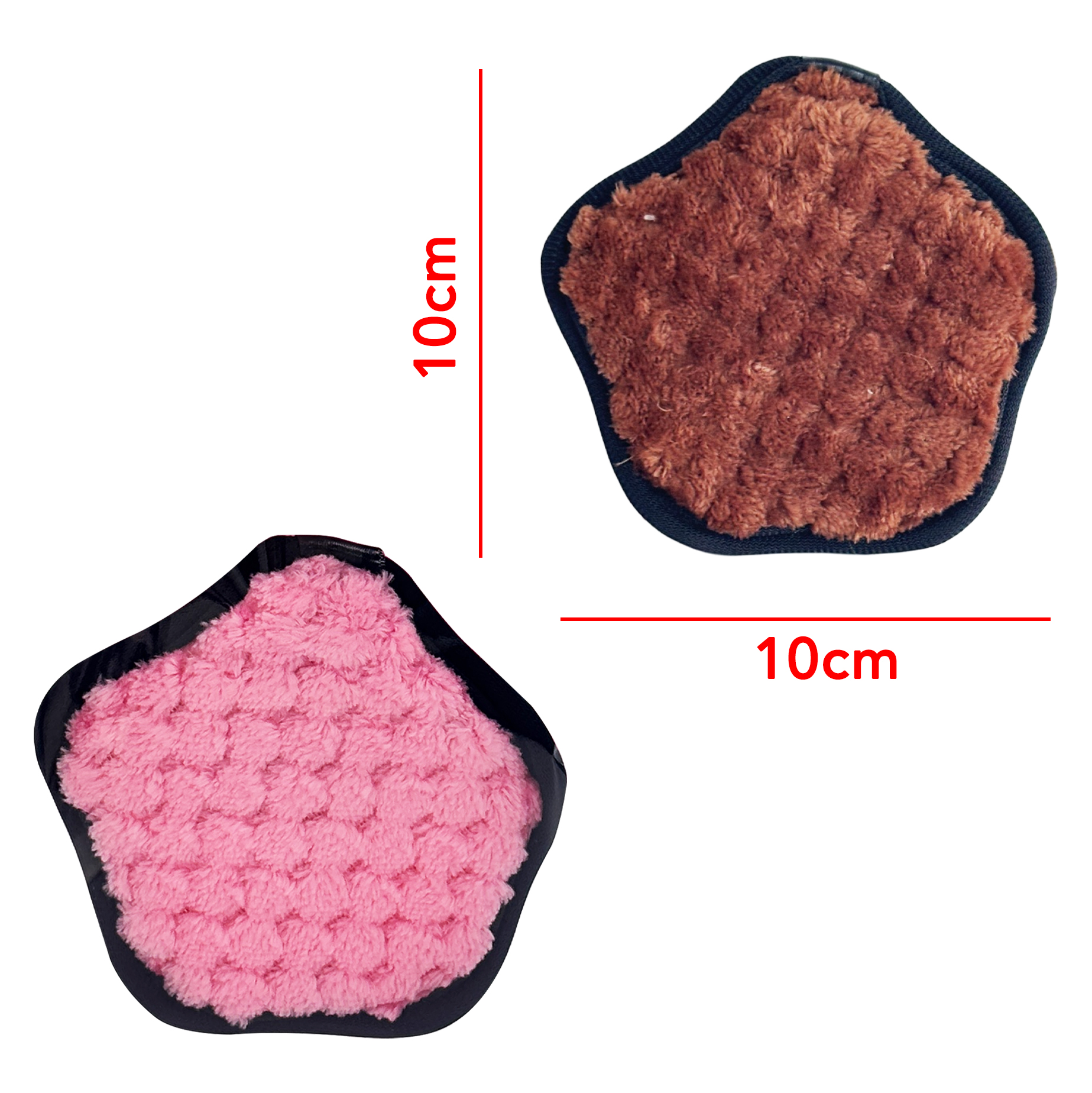 Set of 3 Flower-Shaped Plush Facial Cleansing Pad