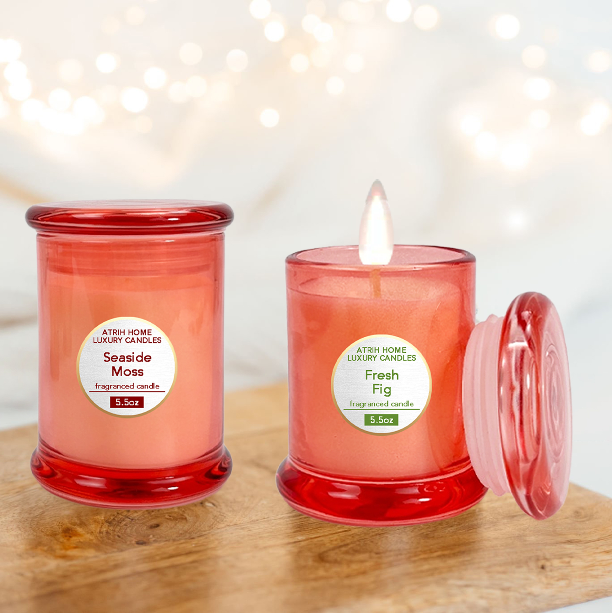 Perfumed Glass Jar Candle Set