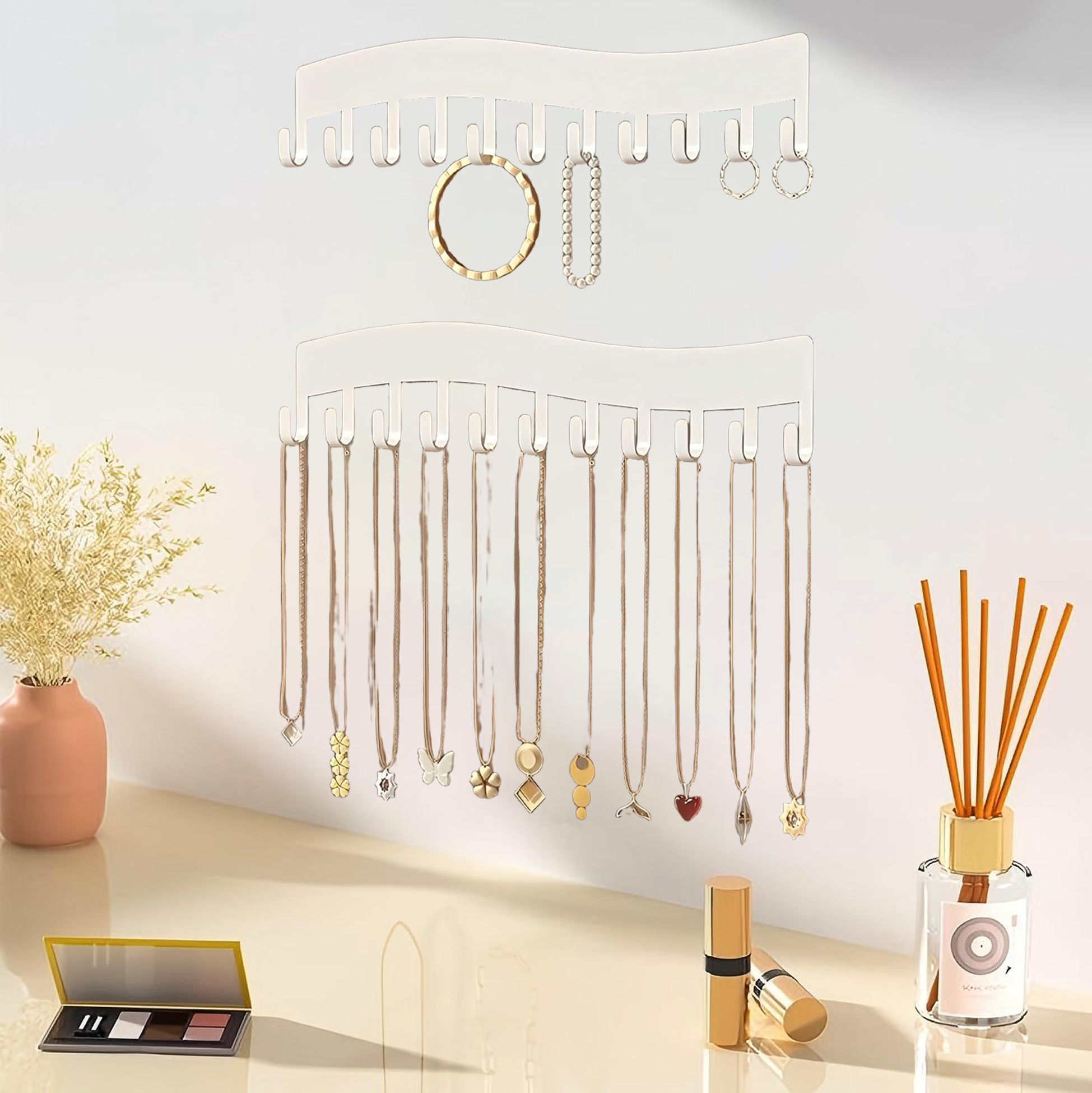 Multi Hook Jewelry Organizer Rack