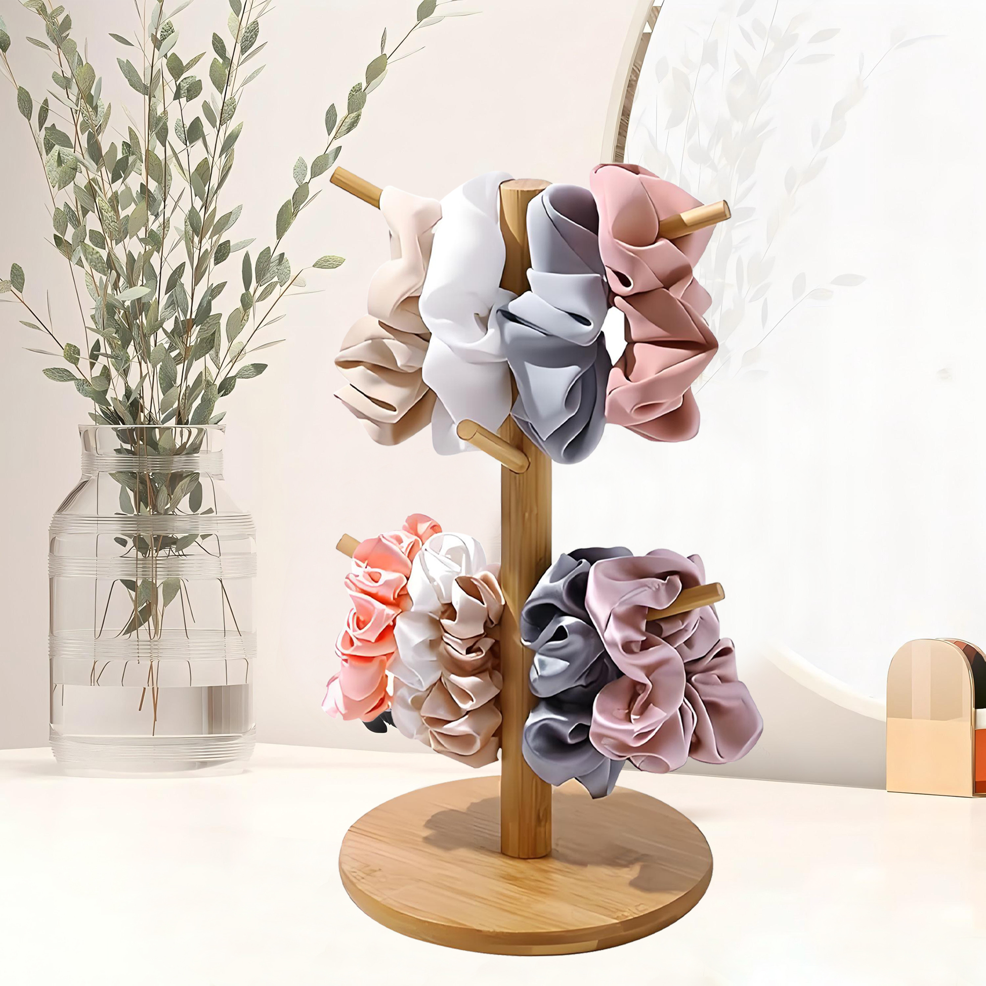 Bamboo Hair Accessory Organizer Tree Stand