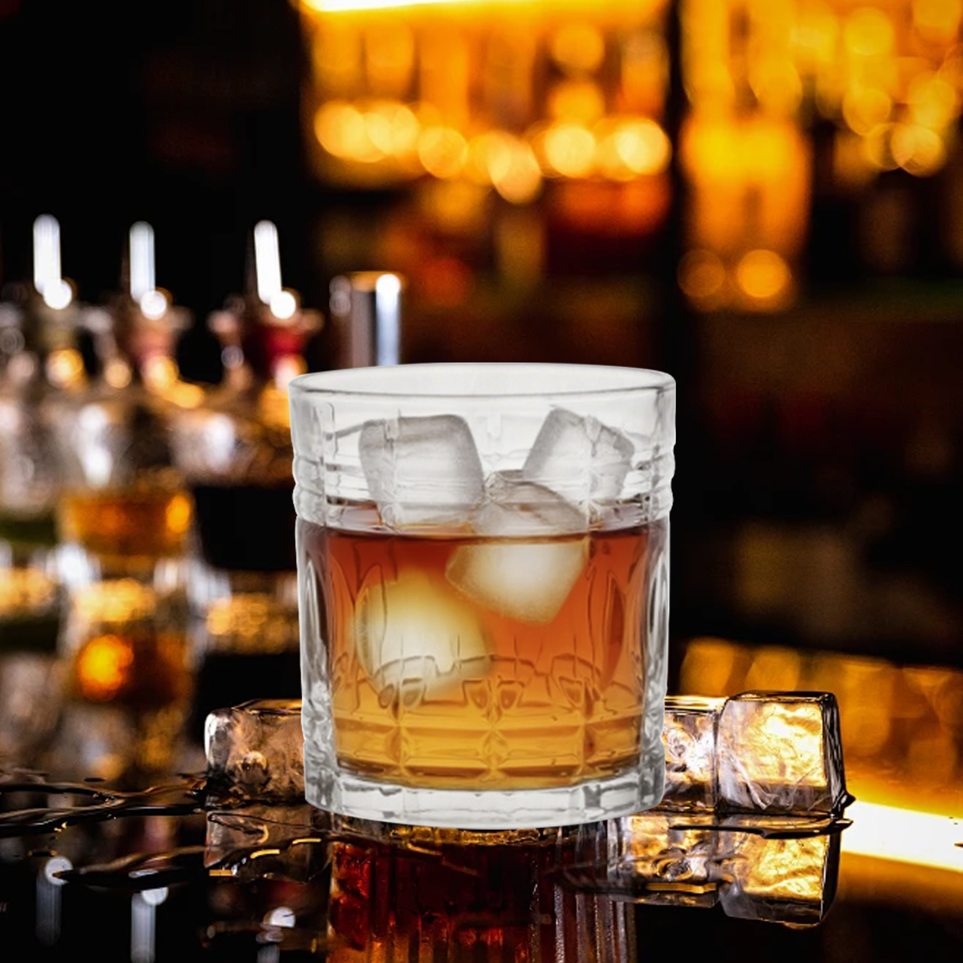 6-Piece Ribbed Whiskey Glass Set