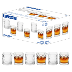 6-Piece Hammered Whiskey Glass Set