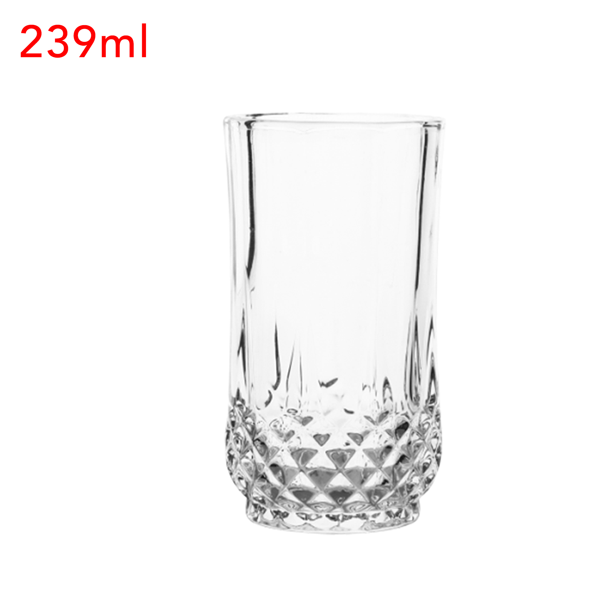 6-Piece Diamond-Base Highball Glass Set