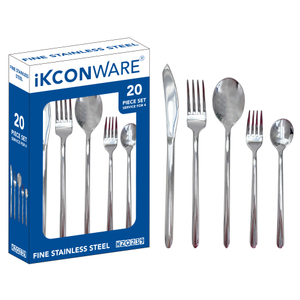 20-Piece Mirror-Polished Stainless Steel Cutlery Set