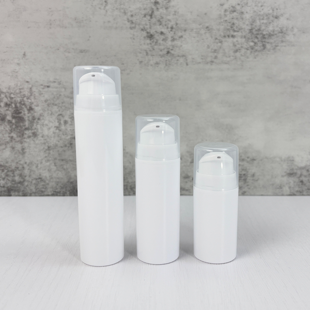 White Airless Lotion Dispenser Bottles