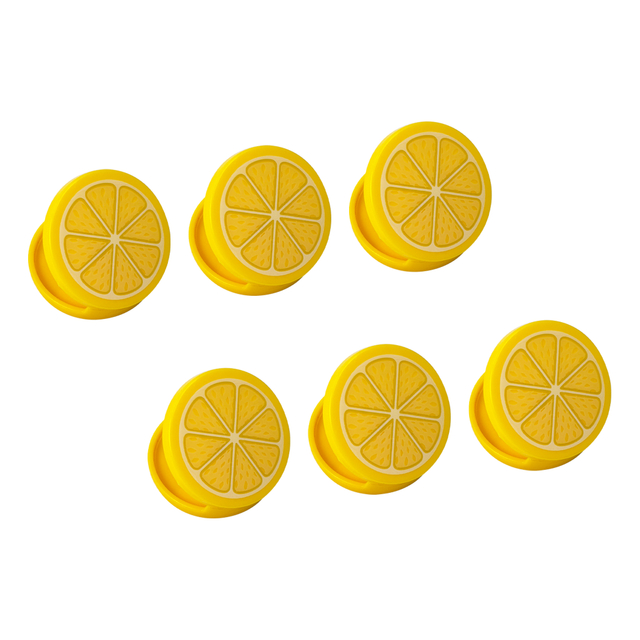 Lemon-Slice Plastic Clip Set of 6