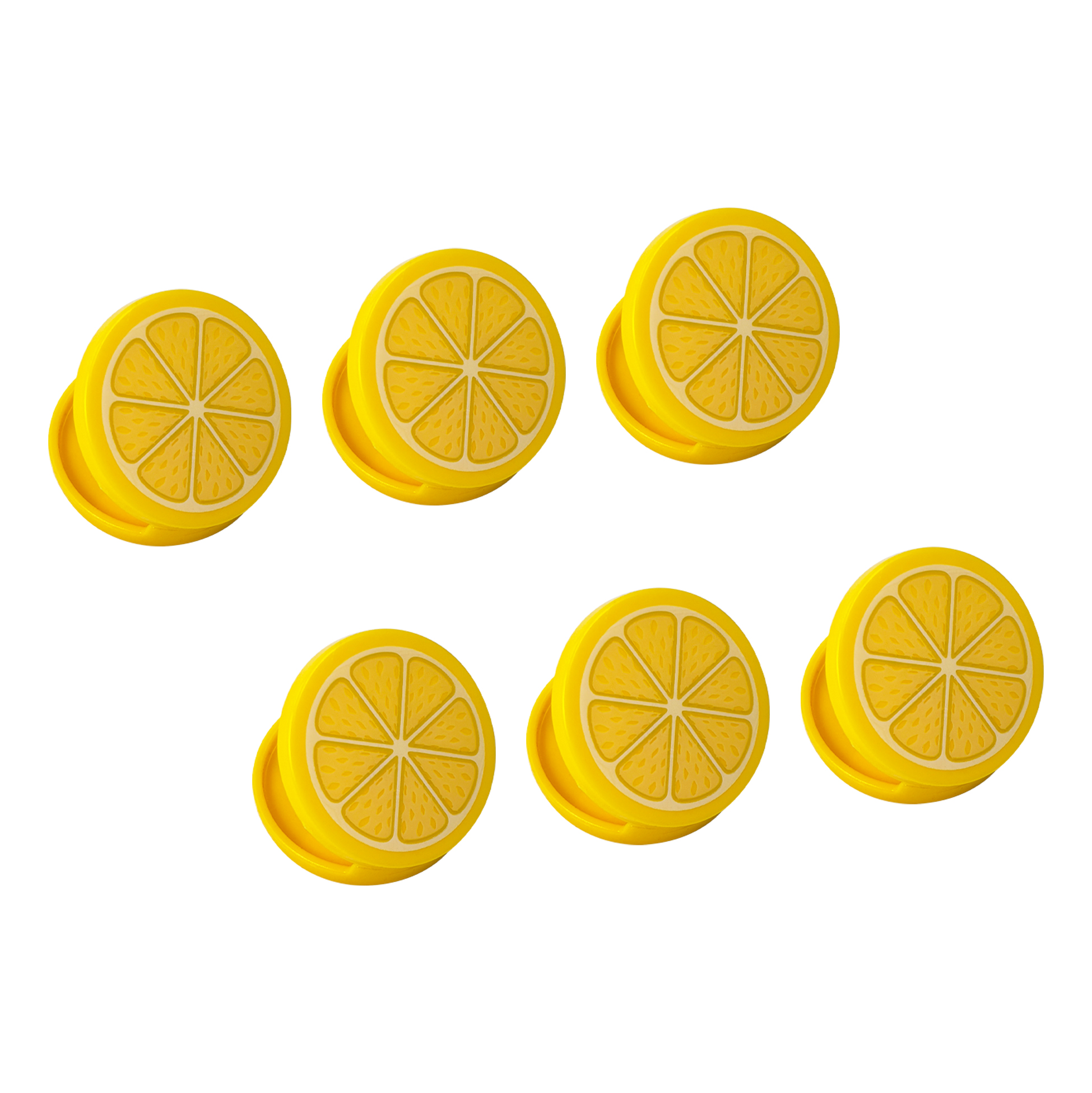 Lemon-Slice Plastic Clip Set of 6