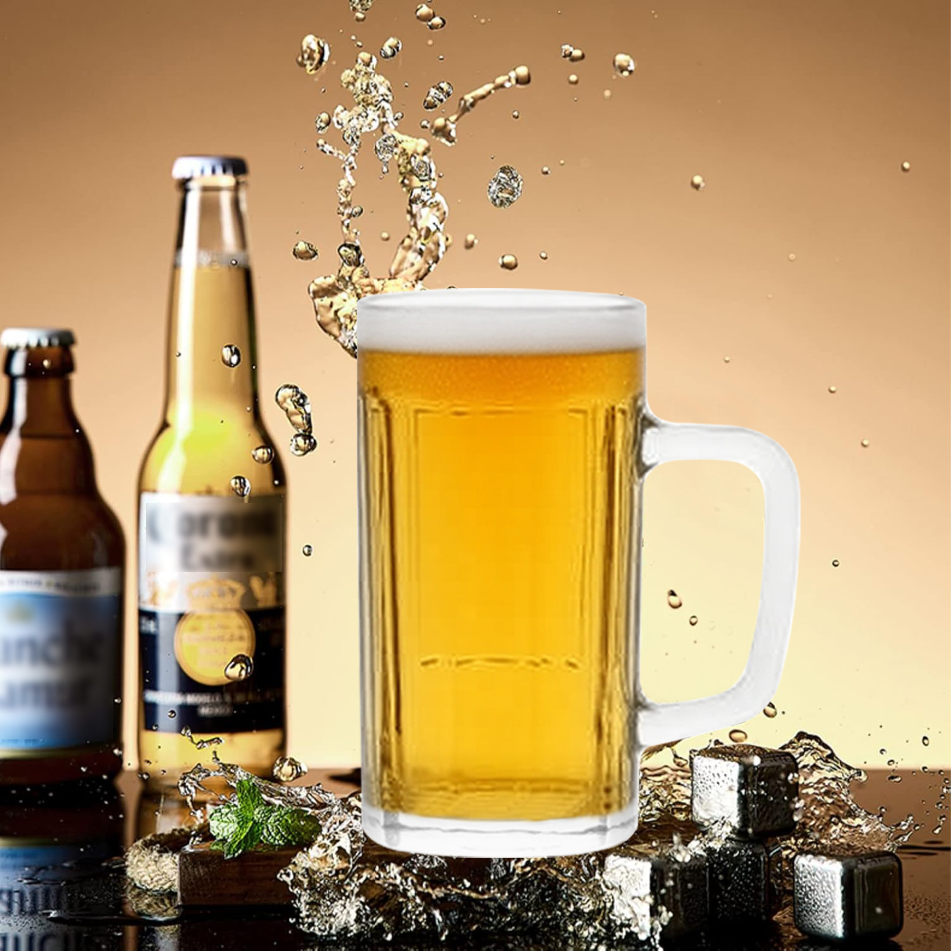 6-Piece Ribbed-Wall Beer Mug Set