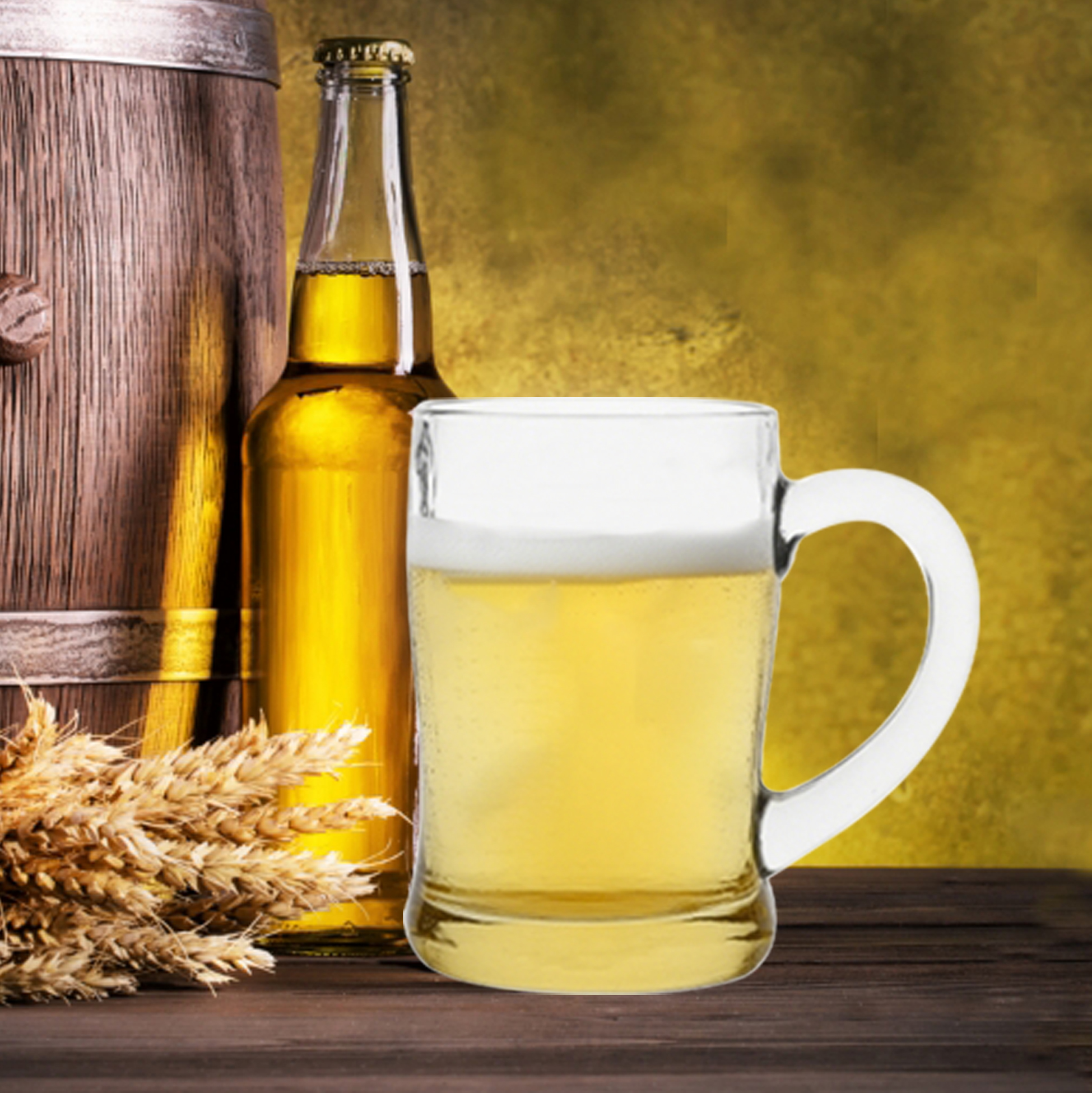 6-Piece Classic Handle Beer Mug Set