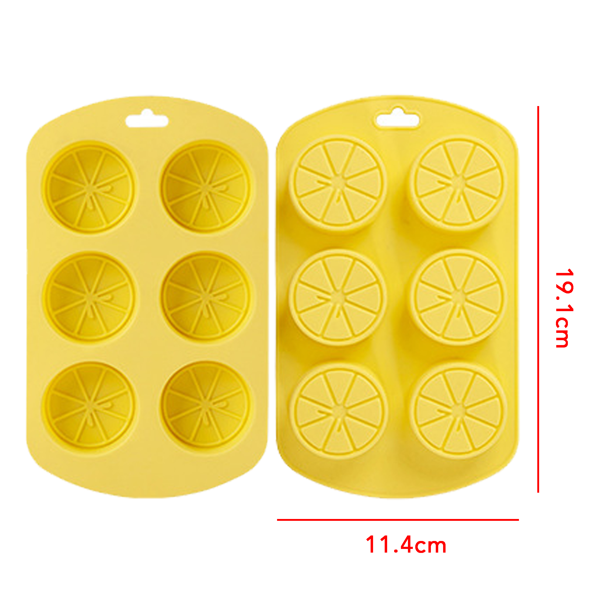 6-Cavity Lemon-Shaped Silicone Dessert Mold