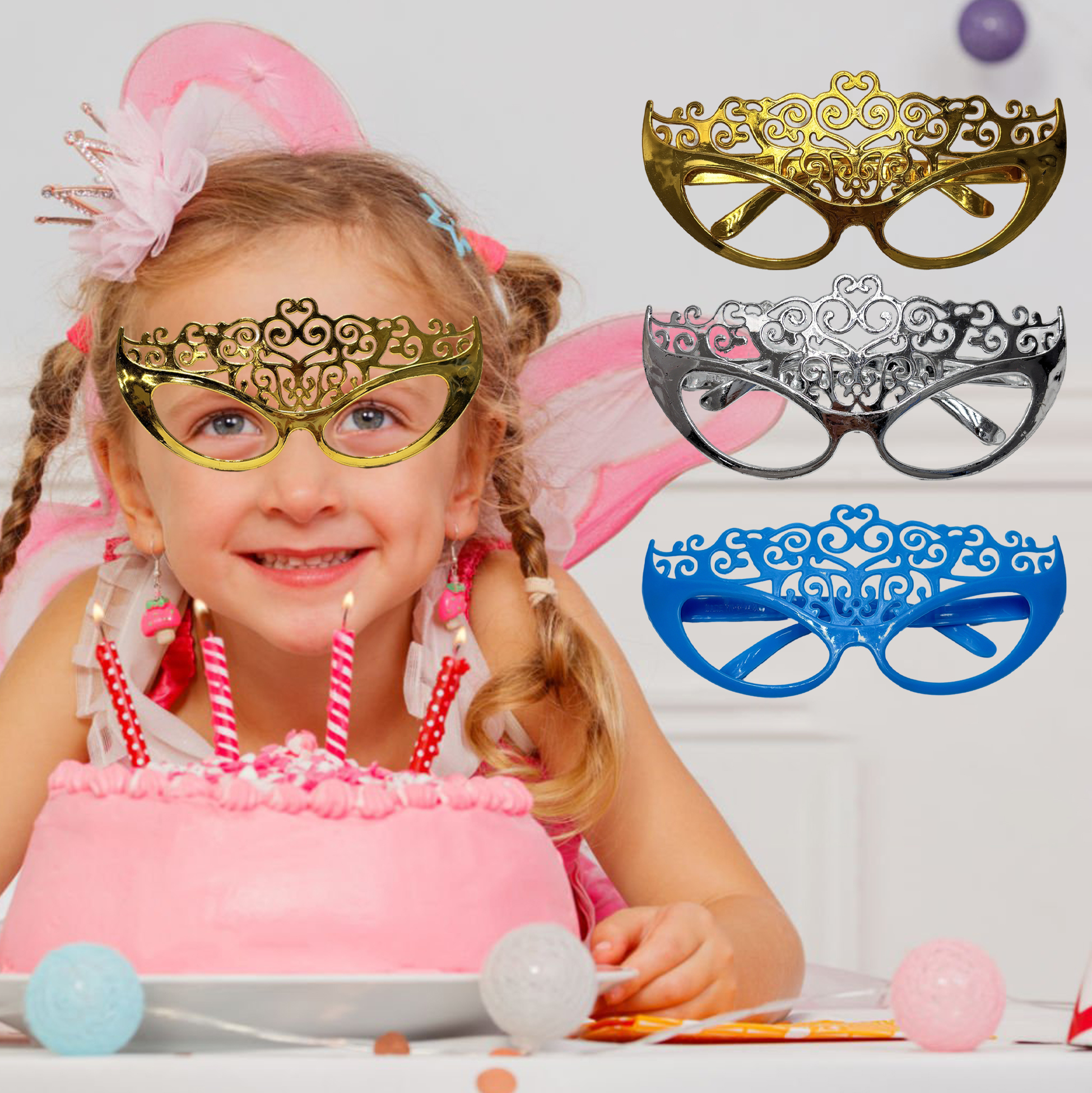 Ornate Filigree Party Mask Glasses
