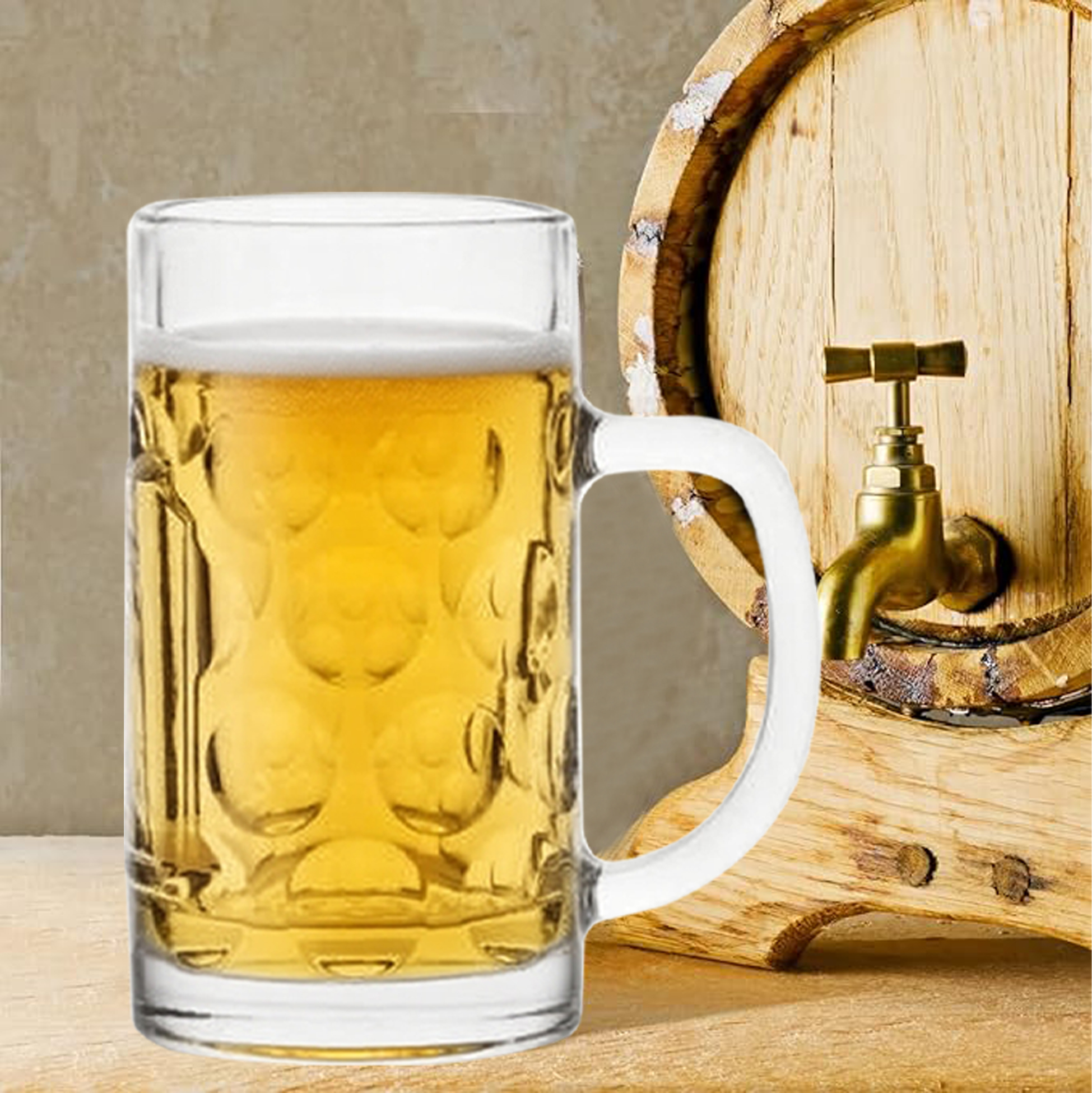 6-Piece Dimpled Beer Mug Set