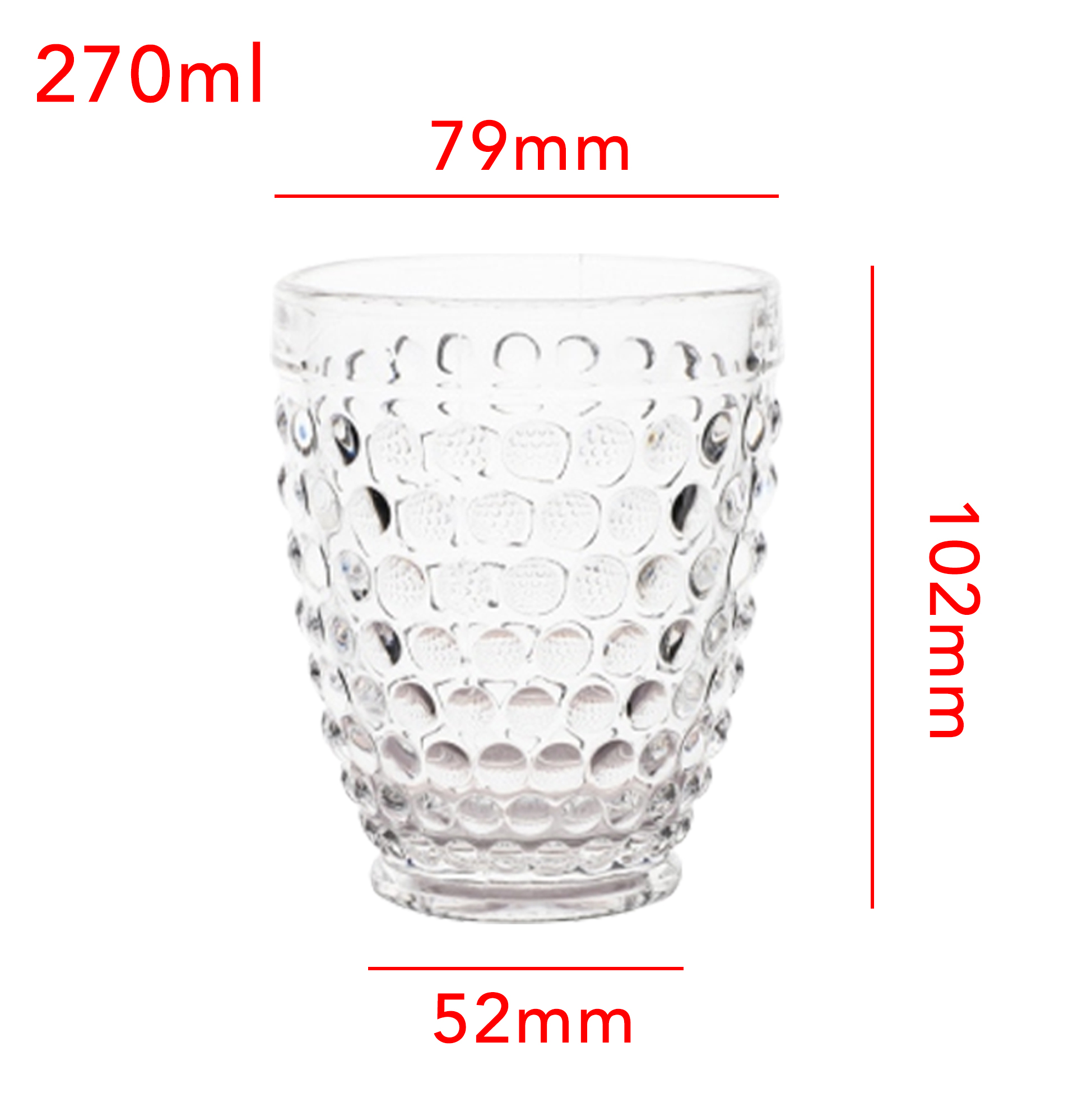 6-Piece Hobnail Pattern Glass Tumbler Set