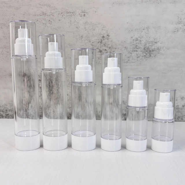 Transparent Airless Lotion Bottles