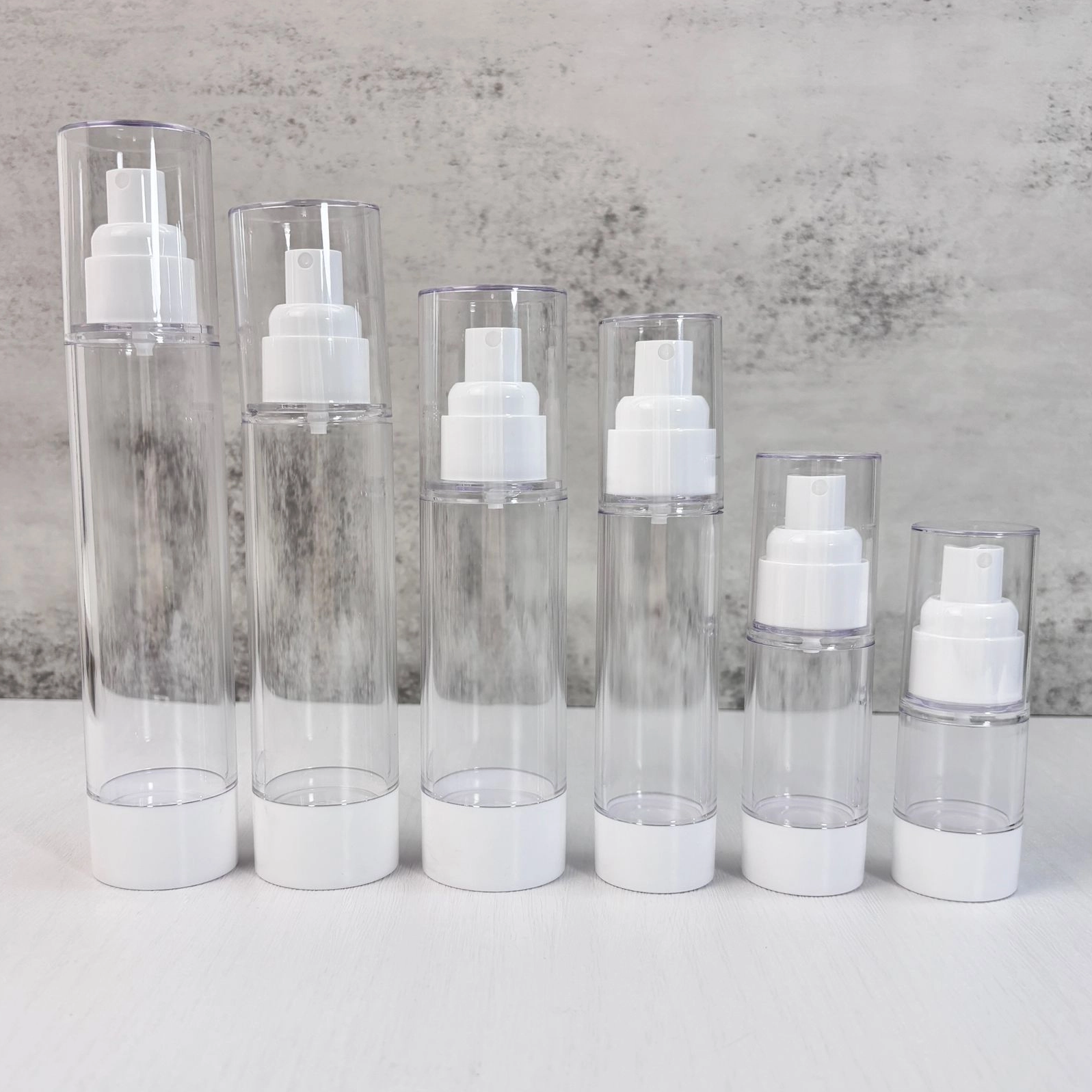 Transparent Airless Lotion Bottles