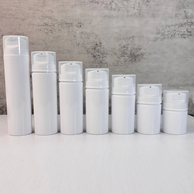White Airless Vacuum Lotion Bottles