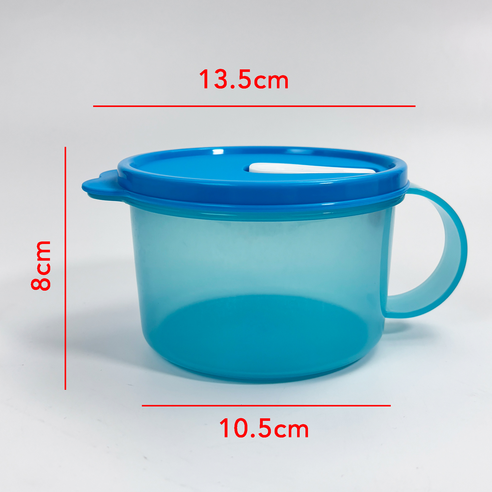 Red Plastic Food Storage Container with Handle And Lid
