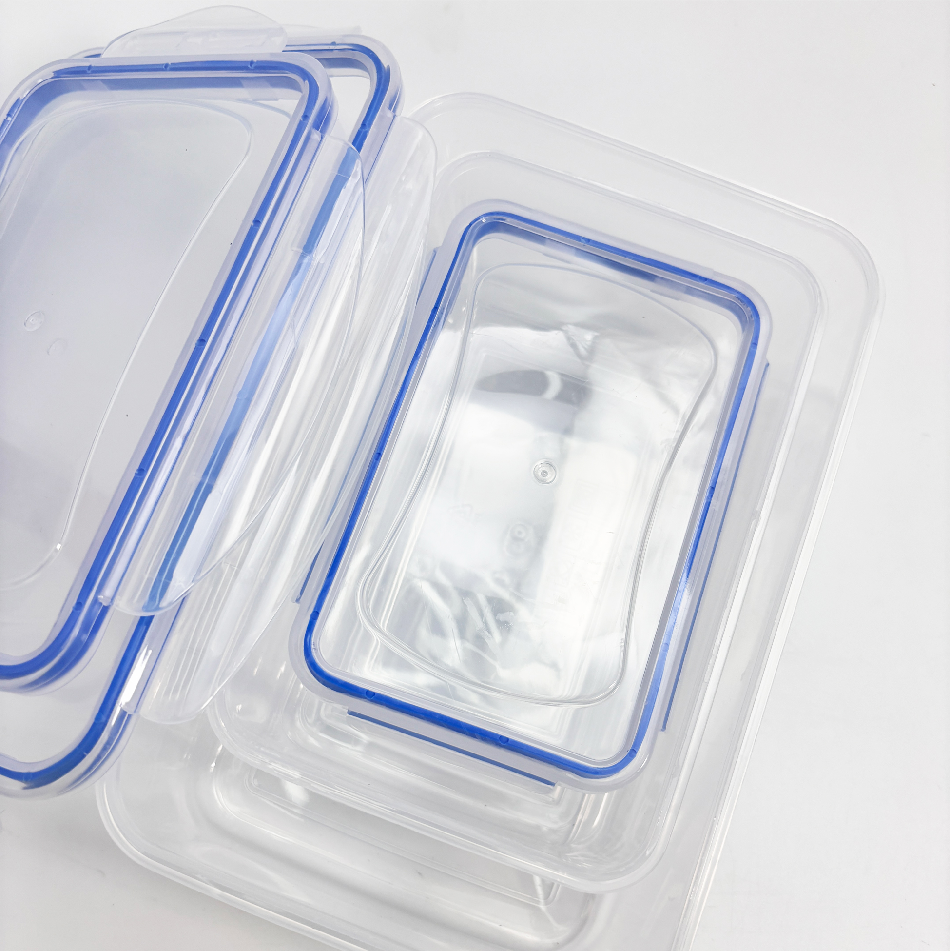 Rectangular Plastic Food Container Set of 3