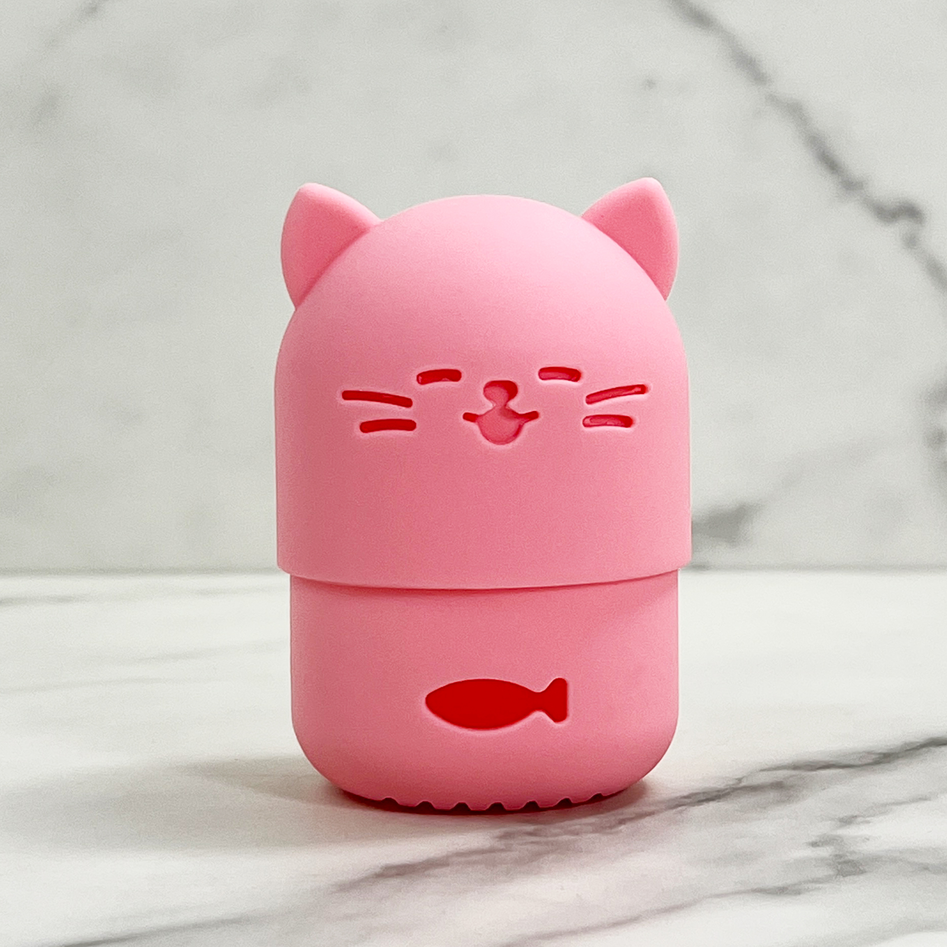 Pink Cat-shaped Silicone Makeup Sponge Holder