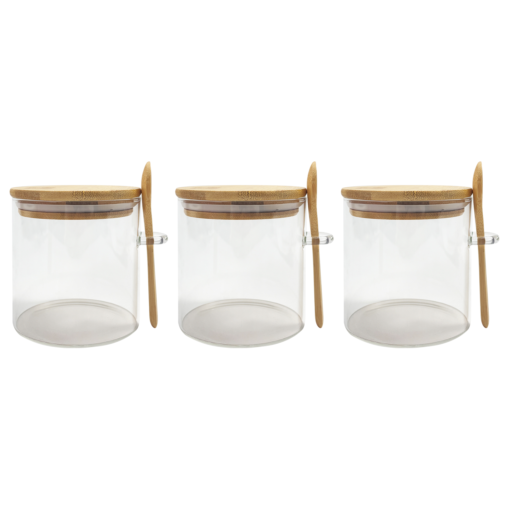 3-piece Glass Kitchen Storage Jar Set