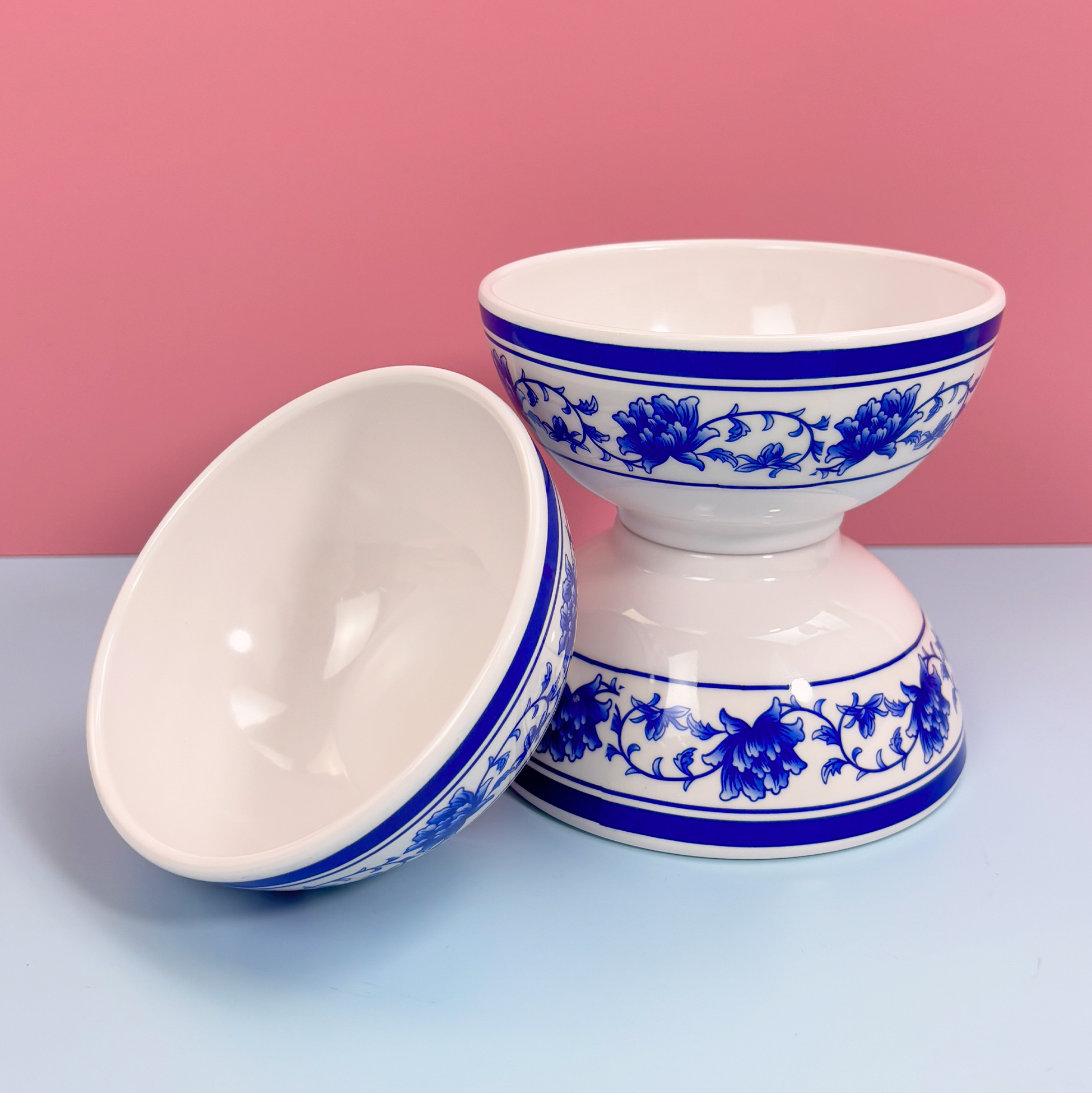 Blue-and-white Melamine Bowl