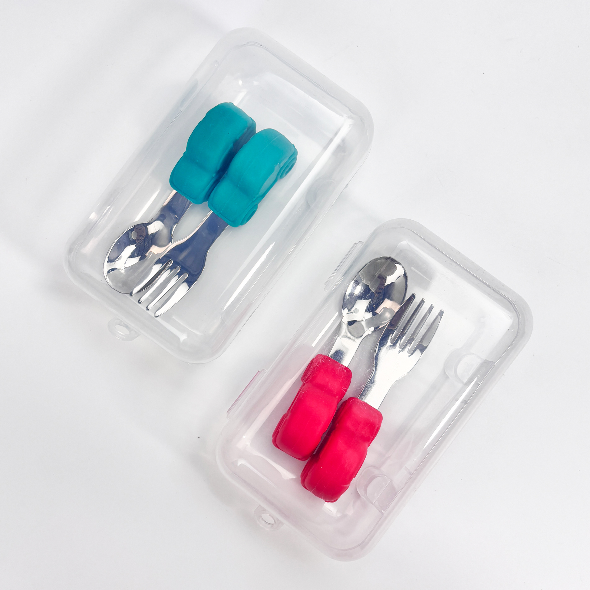 Kids’ Stainless Steel Fork And Spoon Set with Case