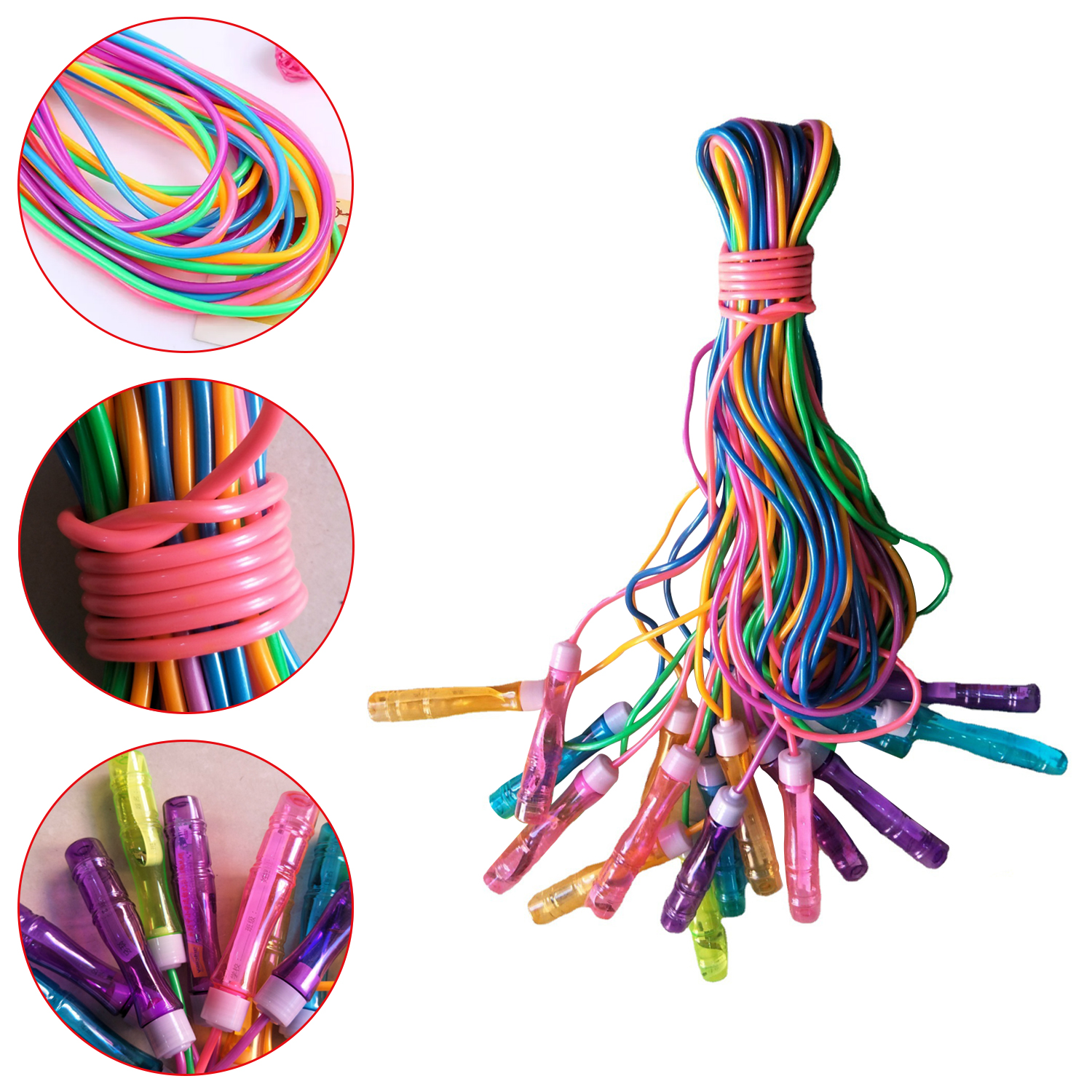 Jump Rope with Colourful Handle Adjustable Students Skipping Ropes