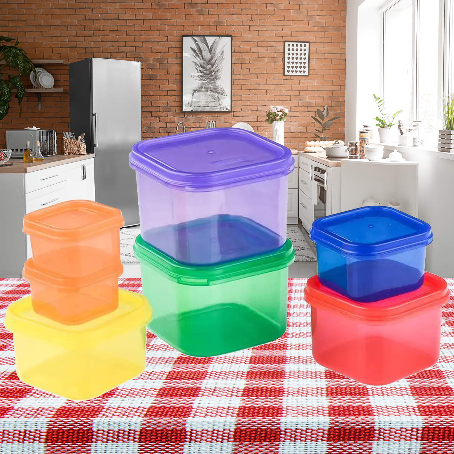 Multi Capacity Crisper Food Container Plastic Fresh-Keeping Box Set Fridge Multi Capacity Crisper Food Storage Box