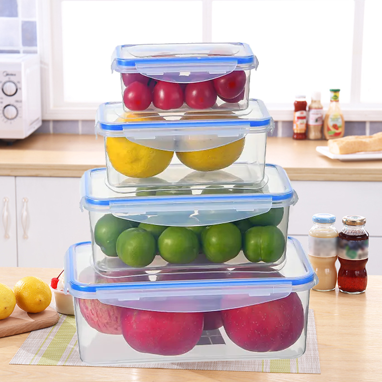 Food Storage Containers With Lids Airtight Food Storage Refrigerator Fresh-Keeping Box