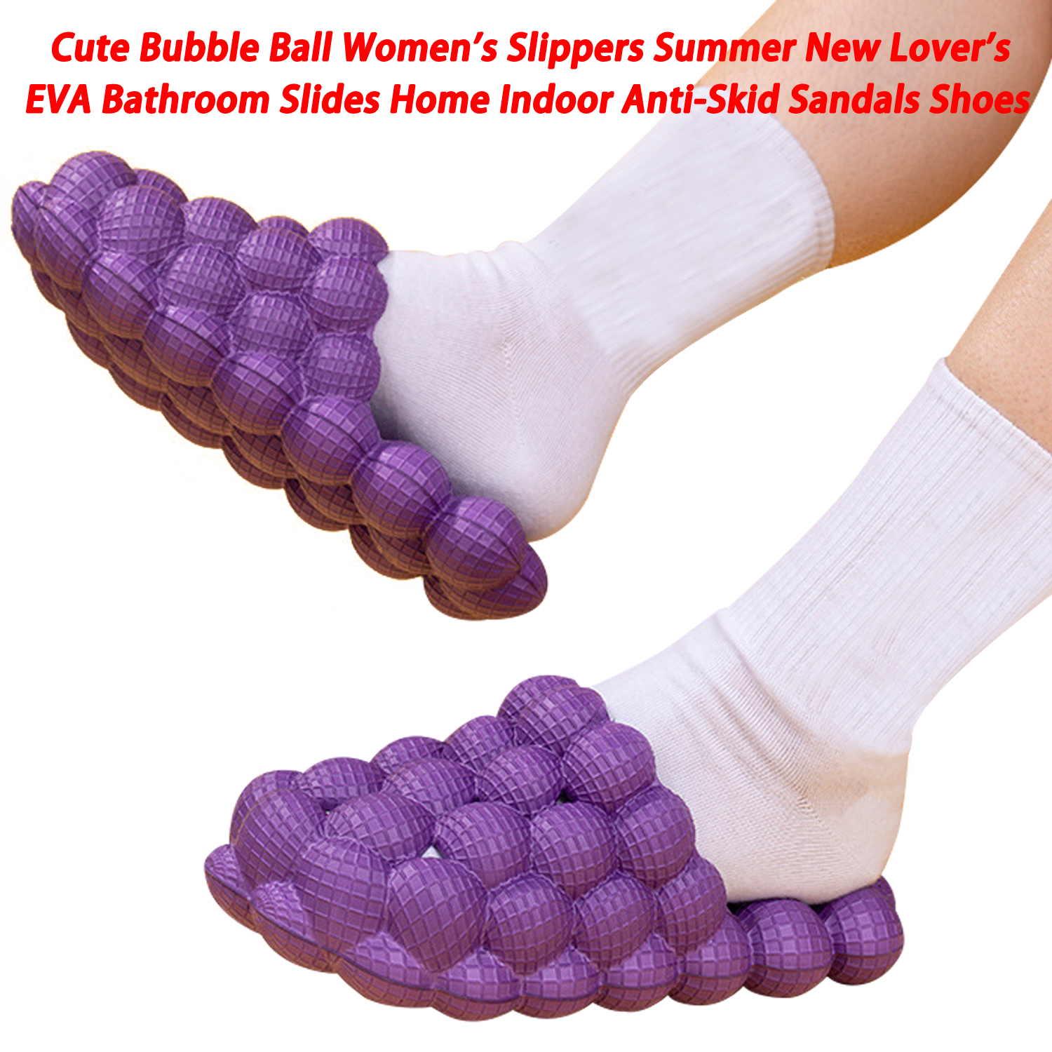 Cute Bubble Ball Women's Slippers Summer New Lover's EVA Bathroom Slides Home Indoor Anti-Skid Sandals Shoes