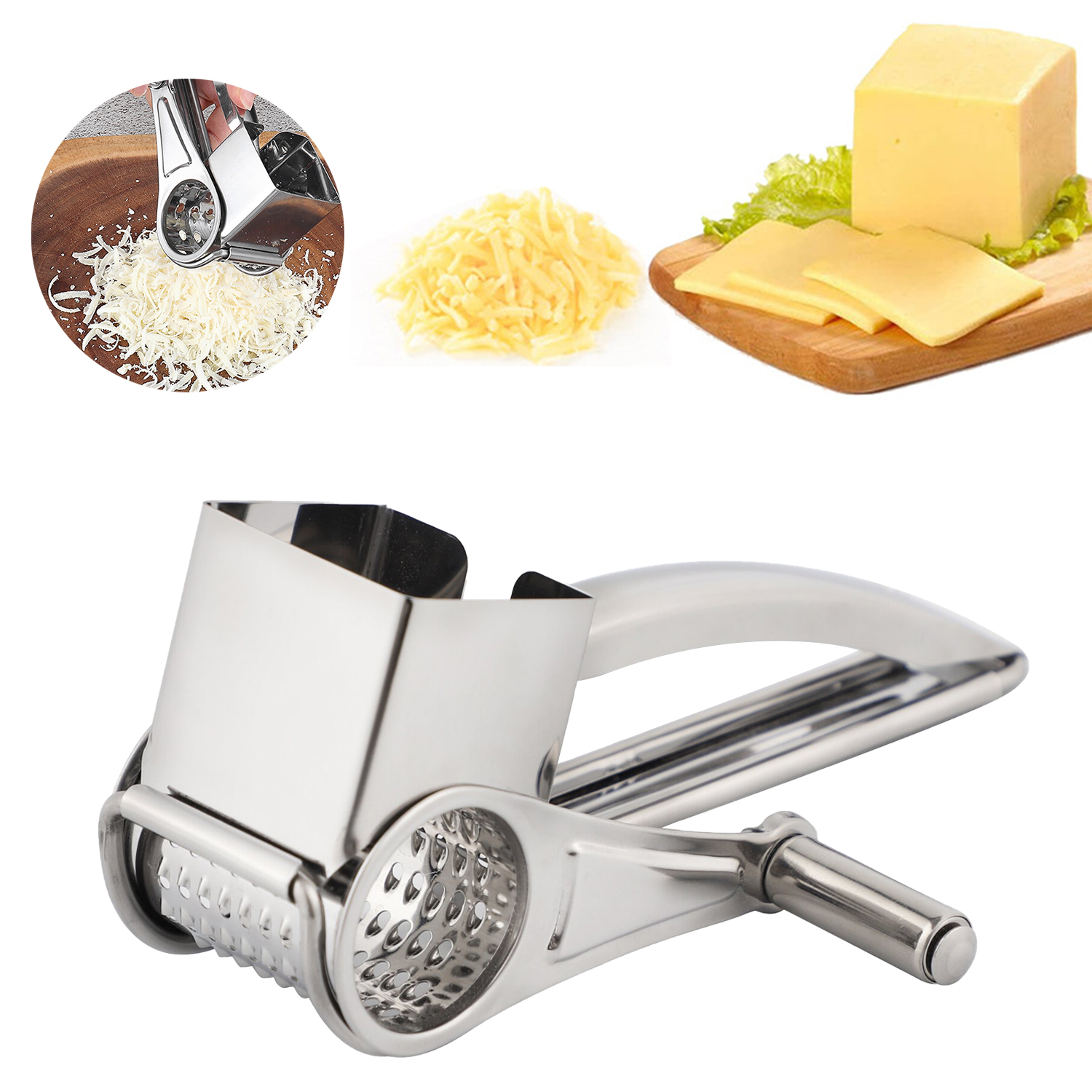 Rotary Cheese Grater Drums Blades Stainless Steel Cheese Cutter Rotary ...