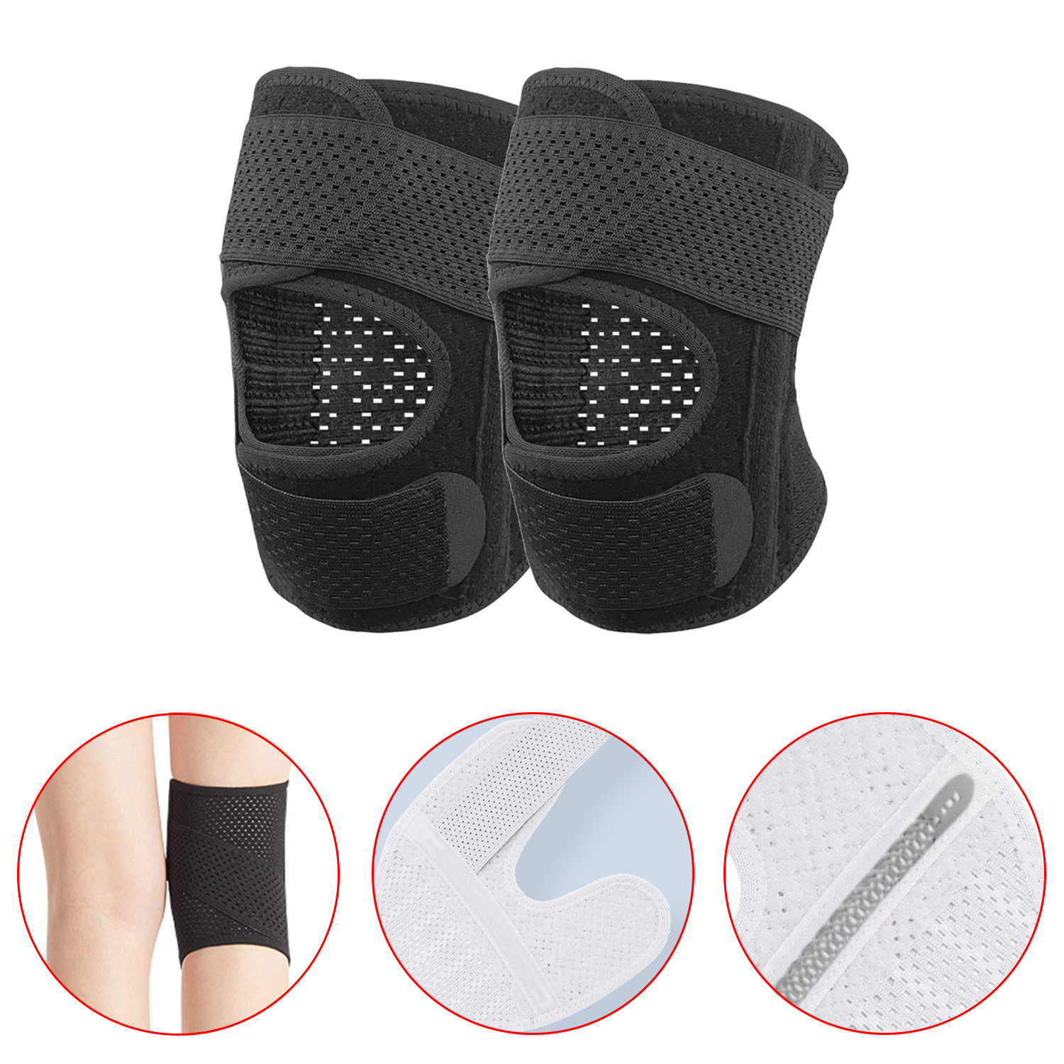 Wholesale Professional Knee Pad Fixed Meniscus Relief Joint Pain Breathable Knee Brace With Side Stabilizers For Cycling Knee Brace