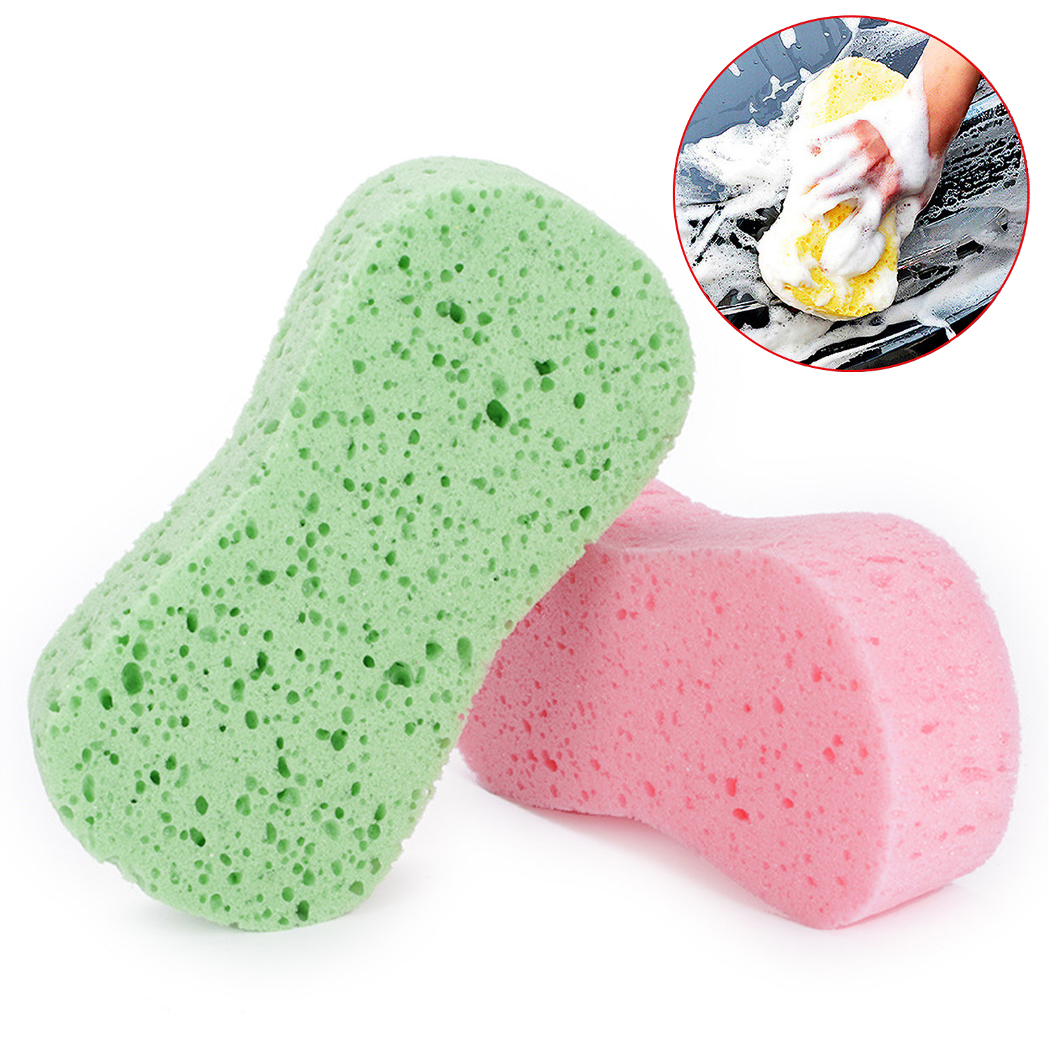 Coral Sponge Large Vacuum Compression Car Wash Sponge Block Honeycomb Car Polishing Cleaning Tool