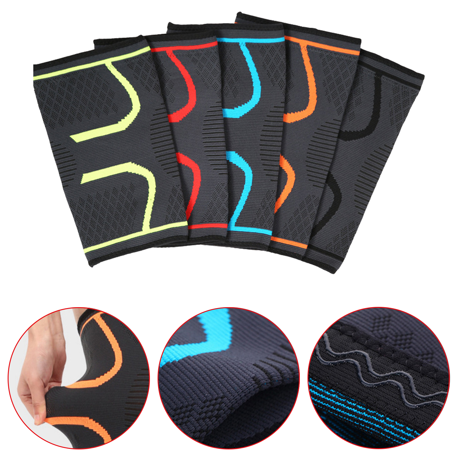 Fitness Knee Pad Protective Wholesale Sports Knee Brace Non-slip Unisex Knee Protect Pad Support Knee Compression Sleeve