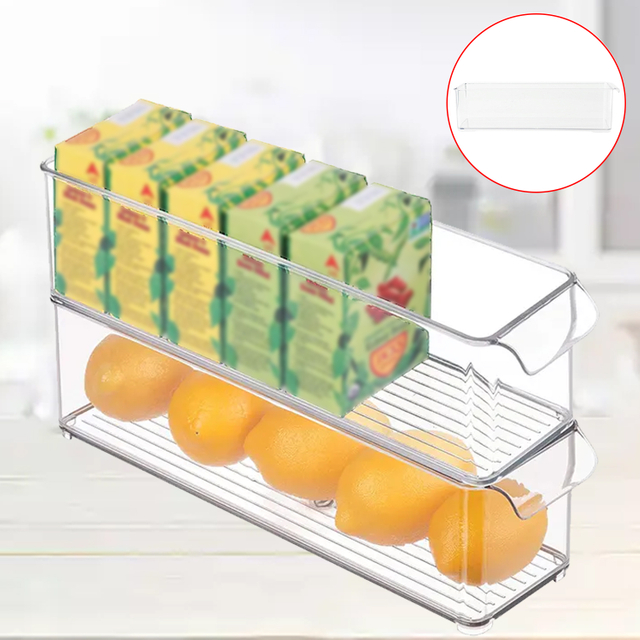 Can Organizer Storage Box Fridge Organizer PET Transparent Soda Beverage Bottle Holder Kitchen Cabinet Storage Rack Container