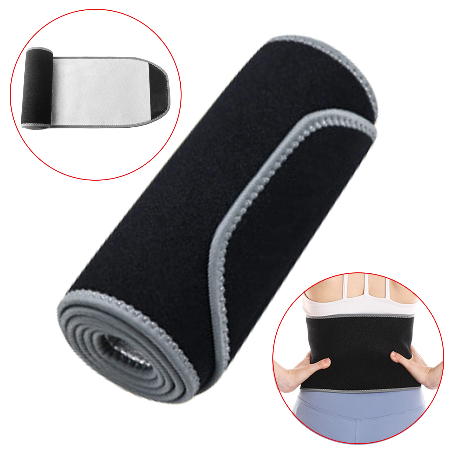 Waist Support Belt Silver Ion Sweating Belt Men And Women Fat Burning Thin Belly Sweating Abdominal Weight Loss Thin Sports Fitness Belt