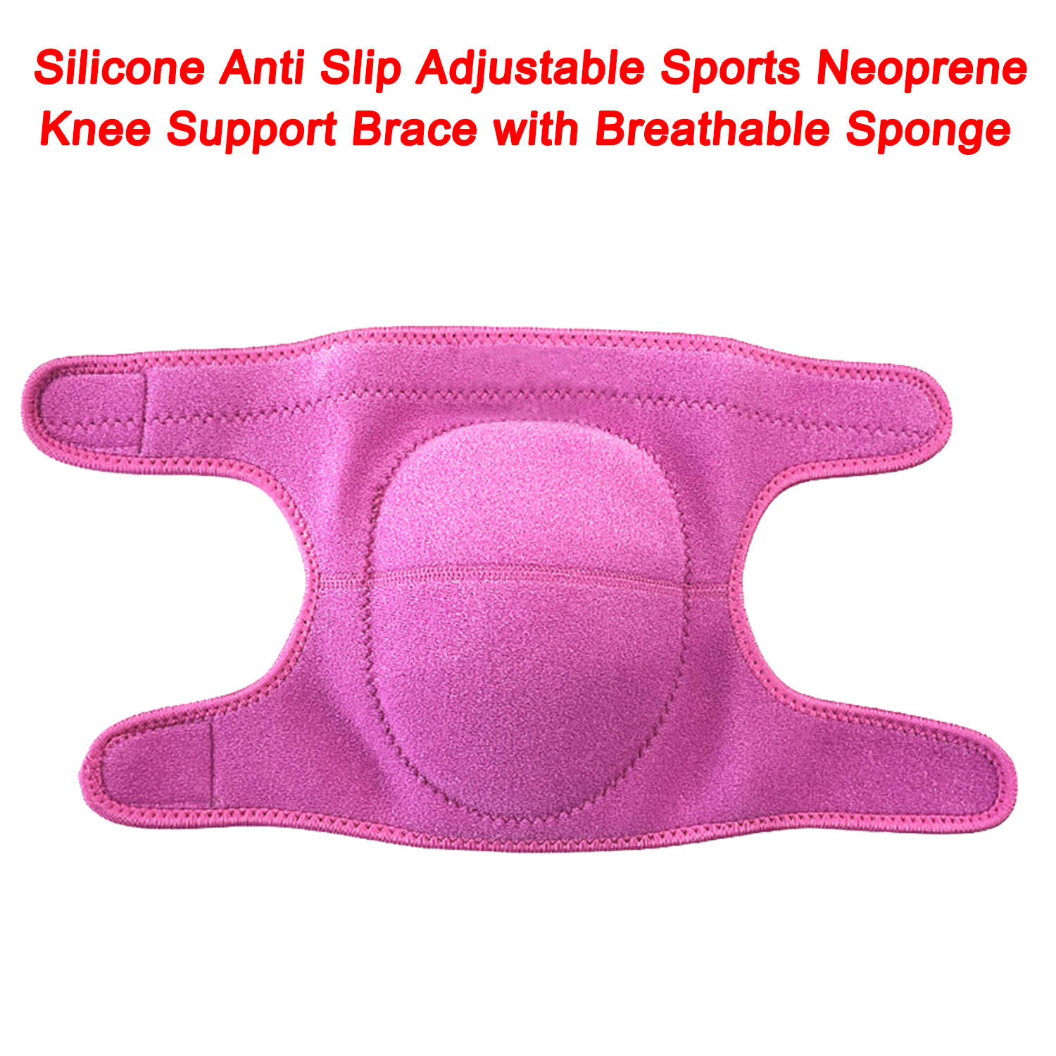 Silicone Anti Slip Adjustable Sports Neoprene Knee Support Brace with Breathable Sponge